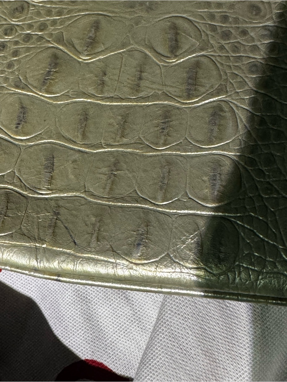 Brahmin Jodie Metallic Crossbody Bag in Champagne Gold. Rare 2-eyed bag. EUC - Picture 5 of 9